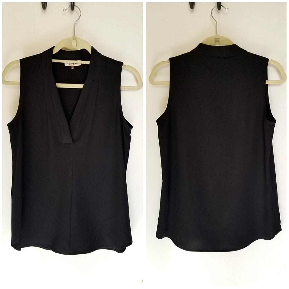 Pleated Split Neck Blouse - image 3